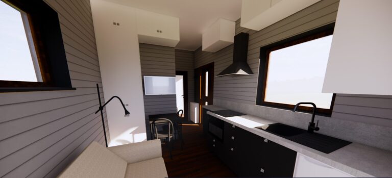 _21m2 domek jadalnia Nowoczesny