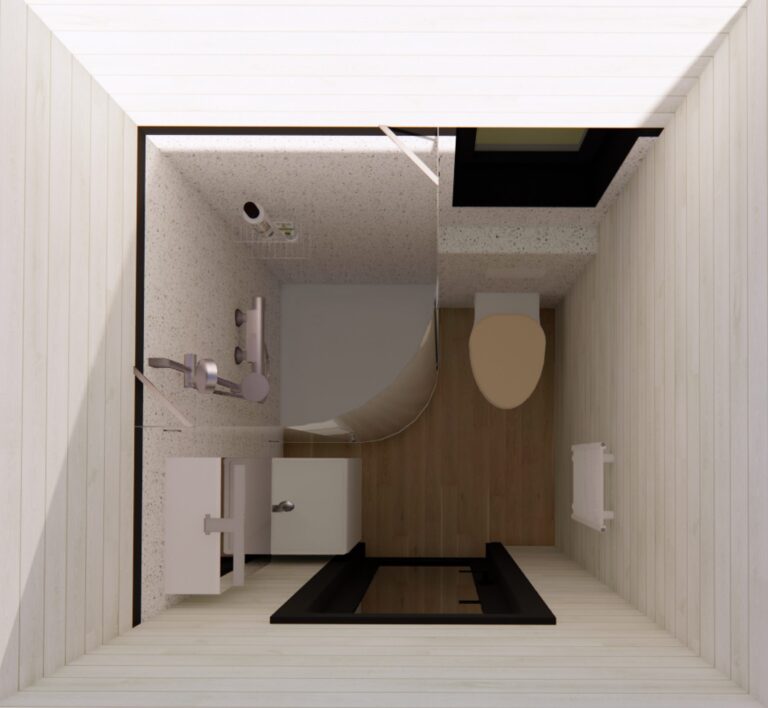 _21m2 domek łazienka Skandynawski
