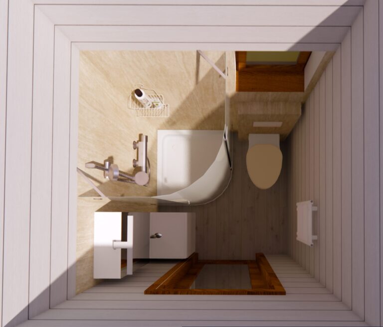 _21m2 domek łazienka Tradycyjny
