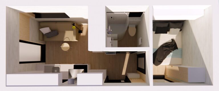 _21m2 rzut domek Skandynawski