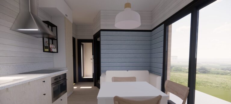 _35m2 domek jadalnia Skandynawski
