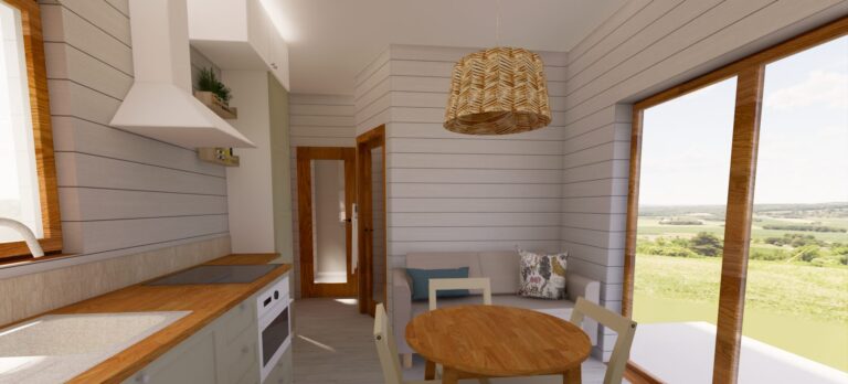 _35m2 domek jadalnia Tradycyjny