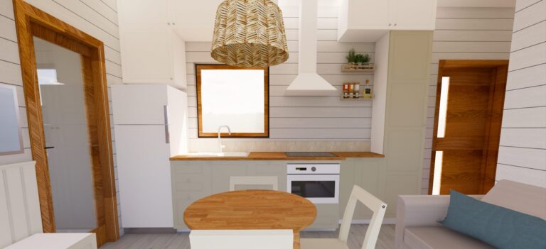 _35m2 domek kuchnia Tradycyjny