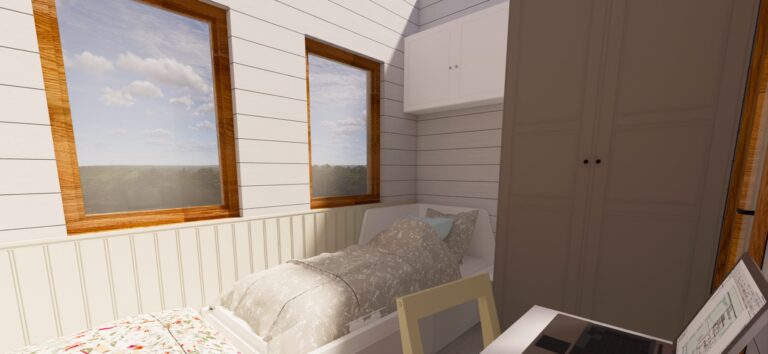 _35m2 domek sypialnia dzieci Tradycyjny
